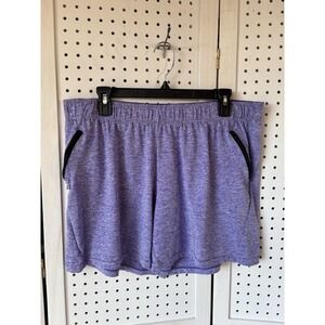Liberty Pro Purple Women's XL Athletic Shorts Zip Pockets Pull On Elastic Waist